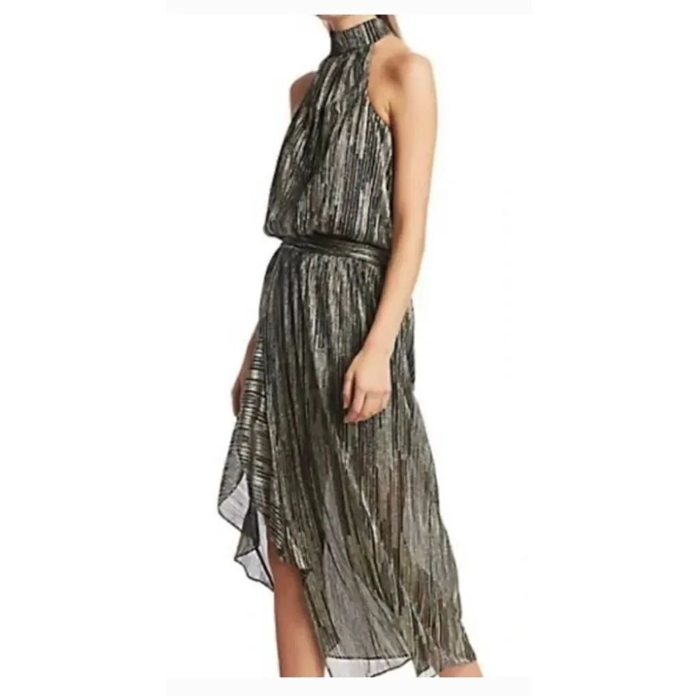 NEW Ramy Brook exclusive lurex knit Monica dress silver evening occasion XL